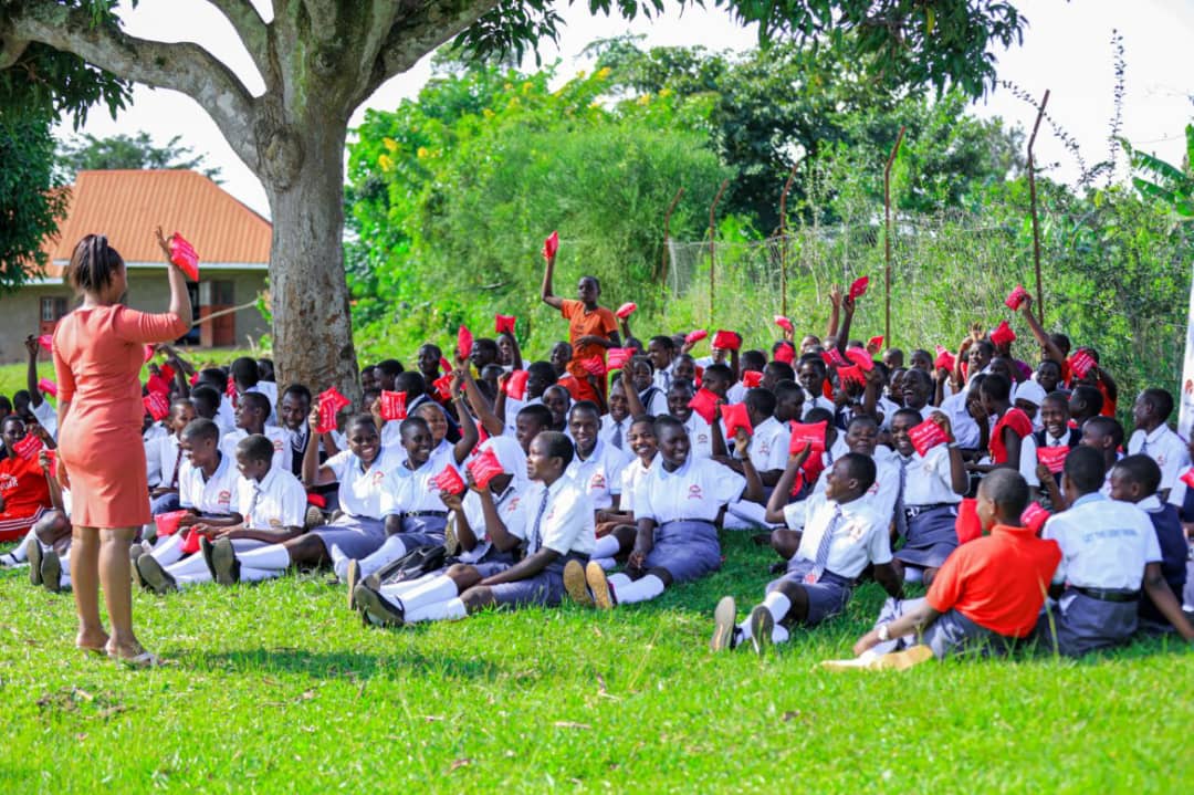 Msichana Uganda Executive Director Winifred Nakandi during the Career Guidance Day at St Francis SS 